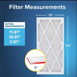 Filtrete 12x20x1 AC Furnace Air Filter, MERV 11, MPR 1000, Micro Allergen Defense, 3-Month Pleated 1-Inch Electrostatic Air Cleaning Filter, 4 Pack (Actual Size 11.81x19.81x0.81 in)