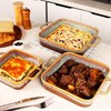 jinsongdafa 9" x 9"Square Casserole Dish, 1.8 Qt Ceramic Au