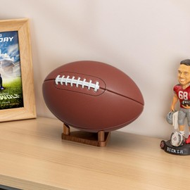 PUERSI Ball Stand Display Stand for Basketball Football Soccer Volleyball, Walnut Ball Holder Case Rack