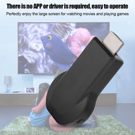 Wireless WiFi Display Adapter Dongle, Plug & Play 2.4GHz WiFi HDMI Display Adapter Receiver, Compatible with Smartphone and Tablet PC