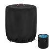 Topcover Round Fire Pit Cover,24 Inch 600D Waterproof Outdoor Propane