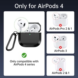 ZenithTek for AirPods 4 Case (HaloLock), Compatible with AirPods 4th Generation Case (2024), Compatible with MagSafe