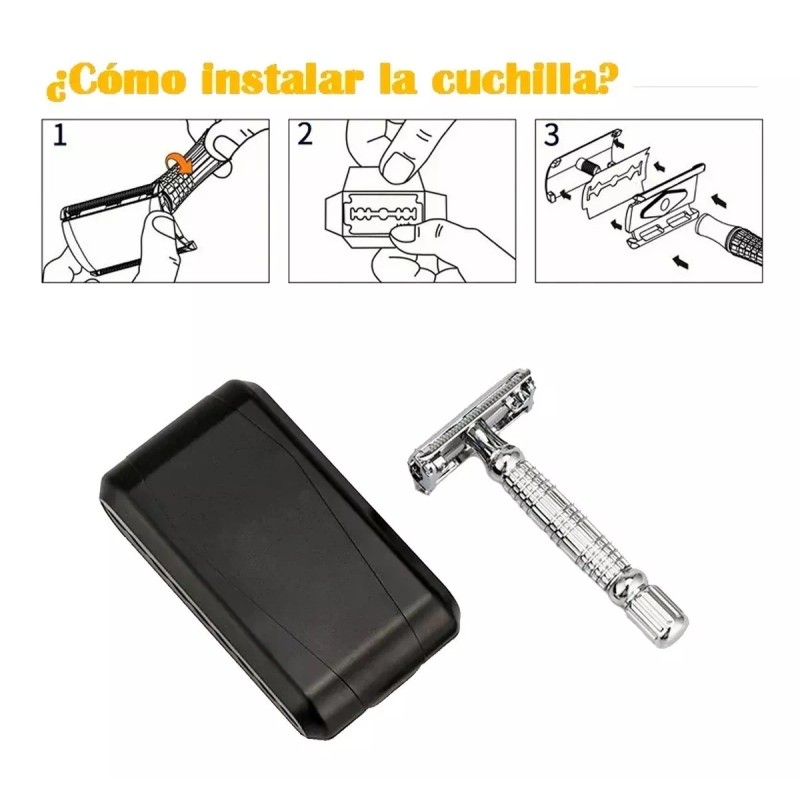 Mafab Rastrillo Clasico Barbero Desarmable Acero Inoxidable