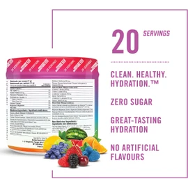 BioSteel Hydration Mix - Rainbow Twist Flavour - Zero Sugar, No Artificial Flavours or Preservatives - 20 Servings - Vegan, Non-GMO, NSF Sport Certified