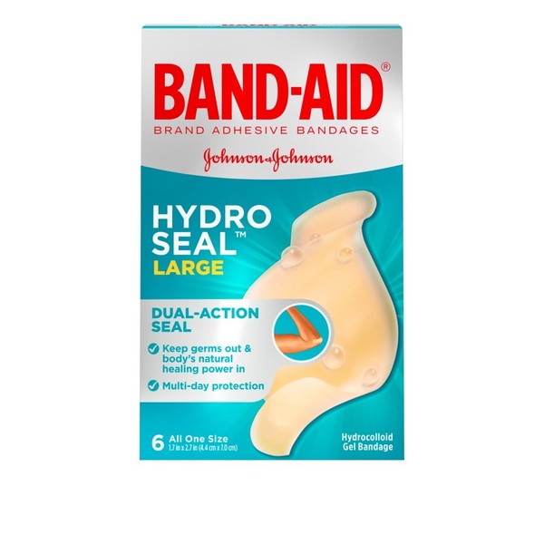 BAND-AID® Brand HYDRO SEAL® LARGE BANDAGES, 6 COUNT