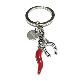 MODA MavillA Keyring for any occasion steel gift idea, red, 1.5, red