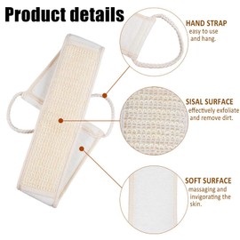 3 PCS Back Scrubber, Loofah Back Scrubber, Back Loofah, Back Scrubbers for Use in Shower, Back Washers for Shower, Double Side Scrubbing Dry Clean Pad for Men & Women Bathroom Accessories