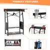 WALMANN Wall Mount Golf Bag Organizer, 2 Golf Bags Stand