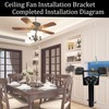 Ceiling Fan Mounting Bracket, Sloped Ceiling Canopy Fan Balancing Adapter