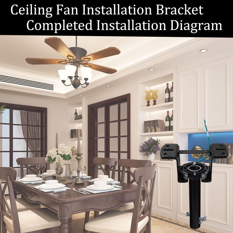 Ceiling Fan Mounting Bracket, Sloped Ceiling Canopy Fan Balancing Adapter