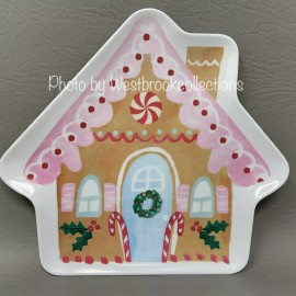Cupcake & Cashmere Set of 4 Cupcake & Cashmere Gingerbread House MELAMINE Appetizer Dessert Plates