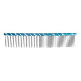 UEETEK Pet Grooming Comb Dogs Cats Comb Stainless Steel (Blue)