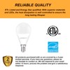 LEDEPLY A15 Ceiling Fan Light Bulbs, Dimmable, E12 Base LED