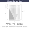 Gibelle No Hook Eucalyptus Shower Curtain with Snap-in Fabric Liner