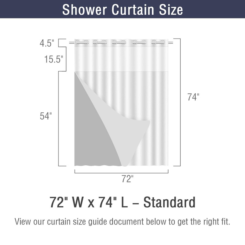 Gibelle No Hook Eucalyptus Shower Curtain with Snap-in Fabric Liner