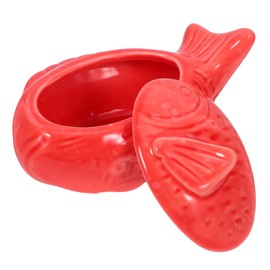 Ipetboom Fish Shaped Ceramic Seasoning Dish Japanese Style Tableware for Sauces and Condiments Food Storage Container Elegant Design for Home Hotel and Party Use