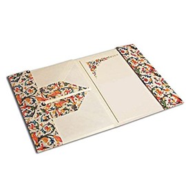 Rossi 1931 Classica Italiana Florentine Design Writing Paper Set, 6 sheets, 100% cotton, 6 envelopes, Italian style