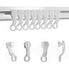 DWUENT curtain hooks,curtain hooks plastic,curtains with hooks,for Ceiling Shower Curtain