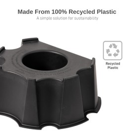 RTS Home Accents 55-Gallon Rain Barrel Stand, Made from 100% Recycled Material, Black