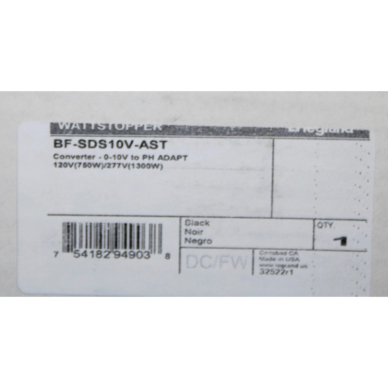 Legrand Wattstopper BF-SDS10V-AST Smart Dimmer /Converter 0-10V PH 120V-277V