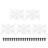 PATIKIL 120mm Fan Grill with Screws, 5Pack Chrome Plated Iron