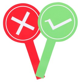 BESPORTBLE 2Pcs Teaching Paddle Board Reusable Classroom Answer Paddles for Interactive Assessments Judging Props for Teachers for Games Events