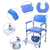 XUANIIIL Mobility Elder Potty Chair, Waterproof Bedside Commode Shower Toilet