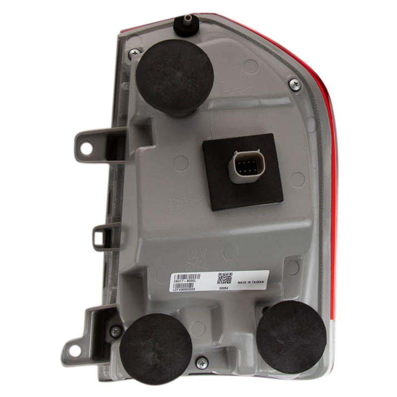 TRQ Driver Side Tail Light Assembly Chrome Bezel Compatible with