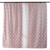 Pink Shower Curtain Gold Moroccan Pattern with 12 Hooks Included,