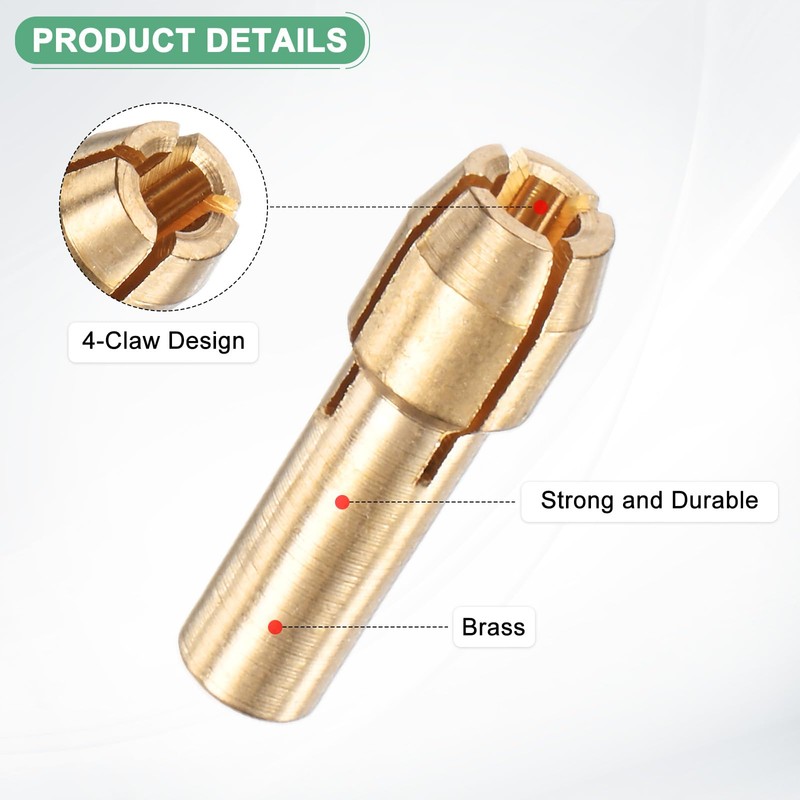 M METERXITY 30-Pack Brass Drill Chuck, 3/32 Inch/ 2.4 mm