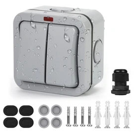 Idota Light Switch Outdoor Weatherproof Switch Universal Switch 20A IP66
