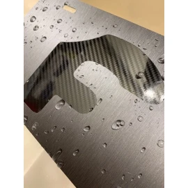 Carbon Fiber Works Handcrafted Forgiato Wheels License Plate Stealth Brushed Gray Carbon Fiber New