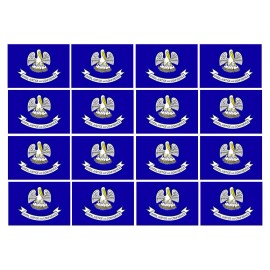 OwnTheAvenue Louisiana LA Flag 12 Pack Lot of Vinyl Stickers - 2" Inches Each