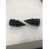diycycleparts BLACK HARLEY HD TOURING FRONT AXLE SPIKE COVERS 2008