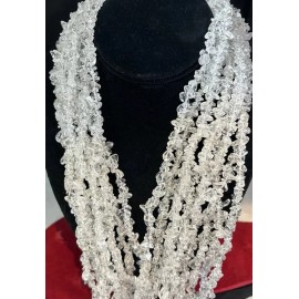 Quartz chip beads 36 inch strand