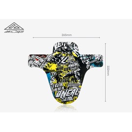 AZONIC Splatter Fender MTB Mudguard, Bicycle Splash Guard for Back and Front, Universal Fit, Suitable for Mountain Bike, Trekking, E-Bike, BMX Bike and Much More