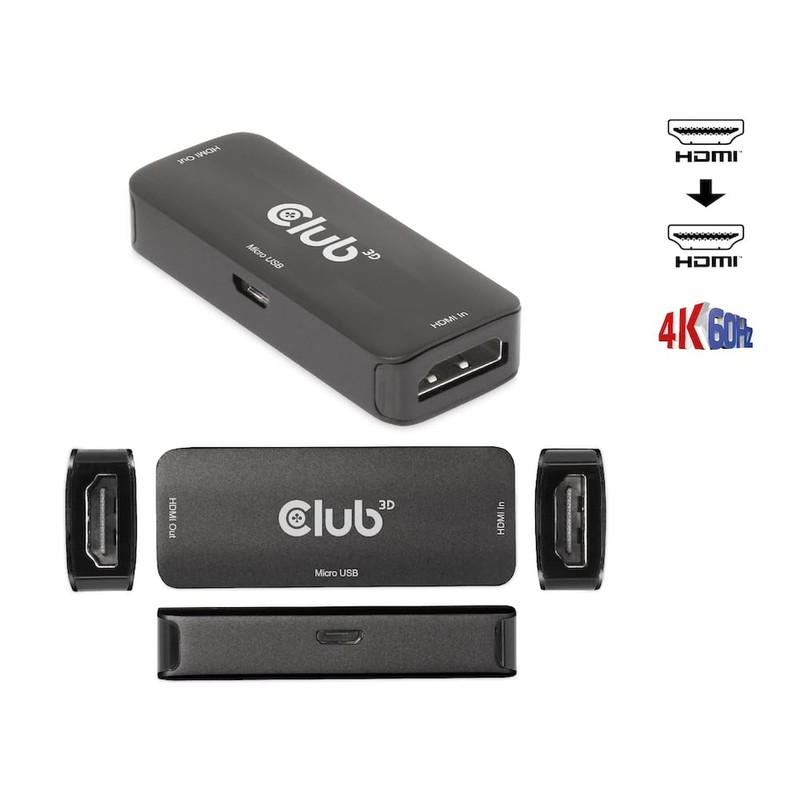 Club3D CAC-1307 HDMI™ Active 4K60Hz Repeater B/B