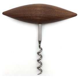KokosnussEisen® - Premium Corkscrew - Polished Stainless Steel - Wooden Handle Walnut - Made in Germany
