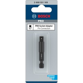 Bosch Professional 1x Impact Control Adapter for Sockets (1/4'' HEX to 1/4'' Square, Length 50 mm, Accessories for Drill Drivers)