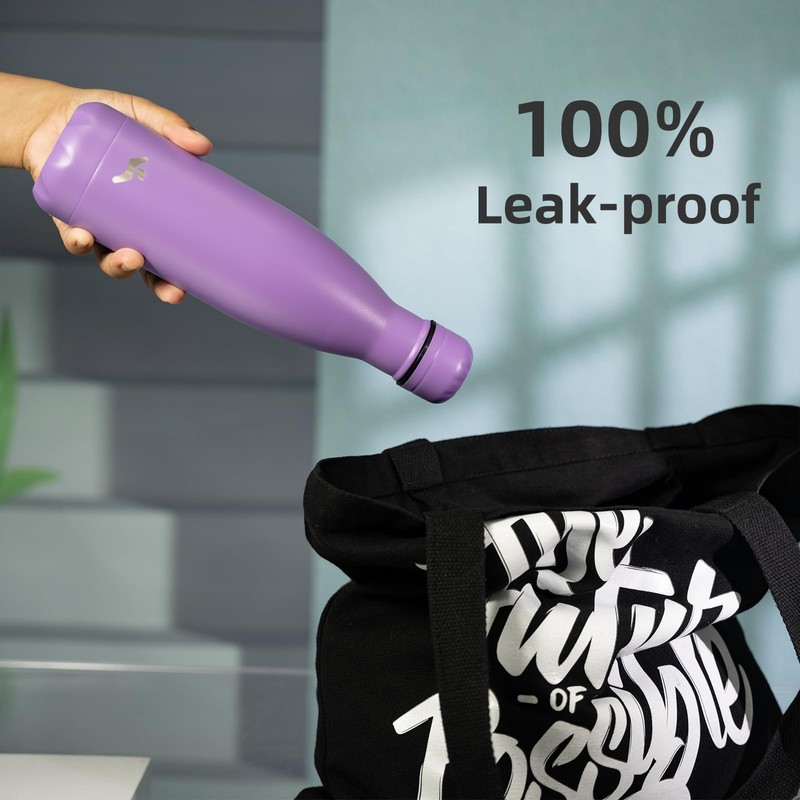 Konokyo Insulated Water Bottles,17 oz Double Wall Stainless Steel Vacumm