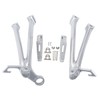 TCT-MOTORPARTS Chrome Rear Passenger Foot Pegs Footrest Set Fit For