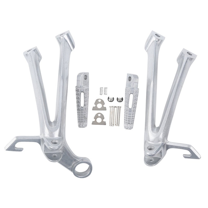 TCT-MOTORPARTS Chrome Rear Passenger Foot Pegs Footrest Set Fit For