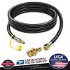 zecico 12 ft Propane Quick Connect Hose for RV to Gas Grill, 1/4" Quick Connect Hose
