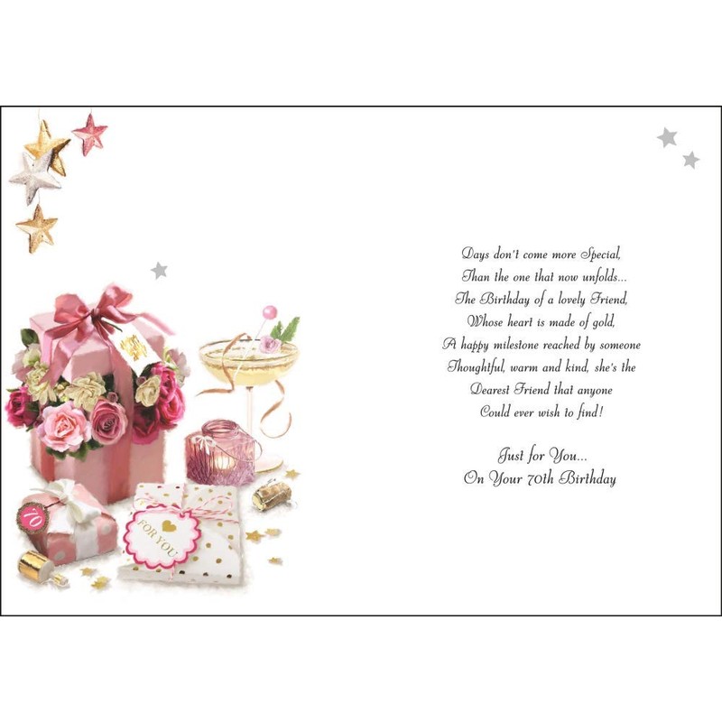 Jonny Javelin Friend 70TH Female Birthday Card