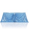 PartyDelight Sequin Tablecloth Baby Blue 90"x132" Table Cloth for Wedding