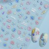 5D Glitter Beach Nail Stickers for Women, Shell Light Starfish