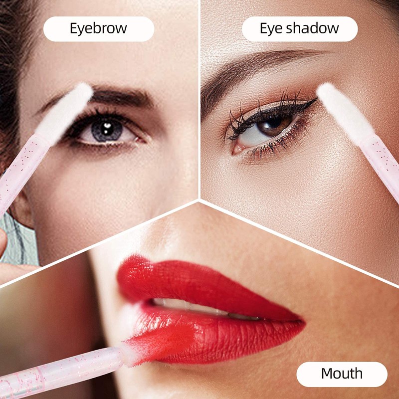 100 Pieces Lipstick Wands Disposable Lip Gloss Cosmetic Applicator Ctystal