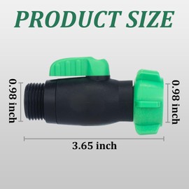 wtxhhy 2-Pack 3/4" GHT Garden Hose Shut-Off Valve, 180-degree Heavy-Duty Plastic Garden Hose Connector, Water Hose Shut Off Valve with 3/4-Inch Inlet and Outlet
