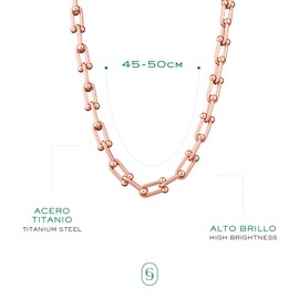 CLEPSIDRA® Collares y cadenas para mujer de acero inoxidable. Accesorios y Joyeria para mujer resistentes y elegantes. Regalos para mujer ideales para cumpleaños. Jewelry Gift