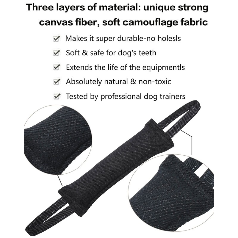 Clysoru Dog Tug Toy Double Pack Tough Jute Bite Pillow
